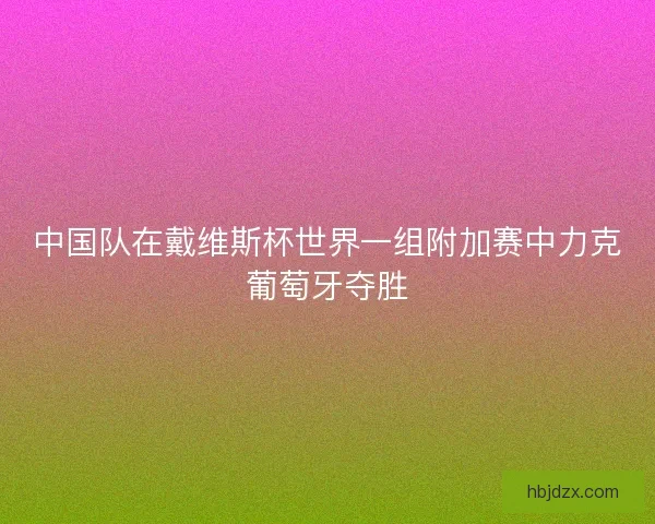 中国队在戴维斯杯世界一组附加赛中力克葡萄牙夺胜 中国队在戴维斯杯世界一组附加赛中力克葡萄牙夺胜